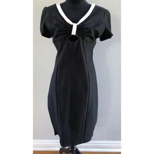 Black form fitting retro inspired dress